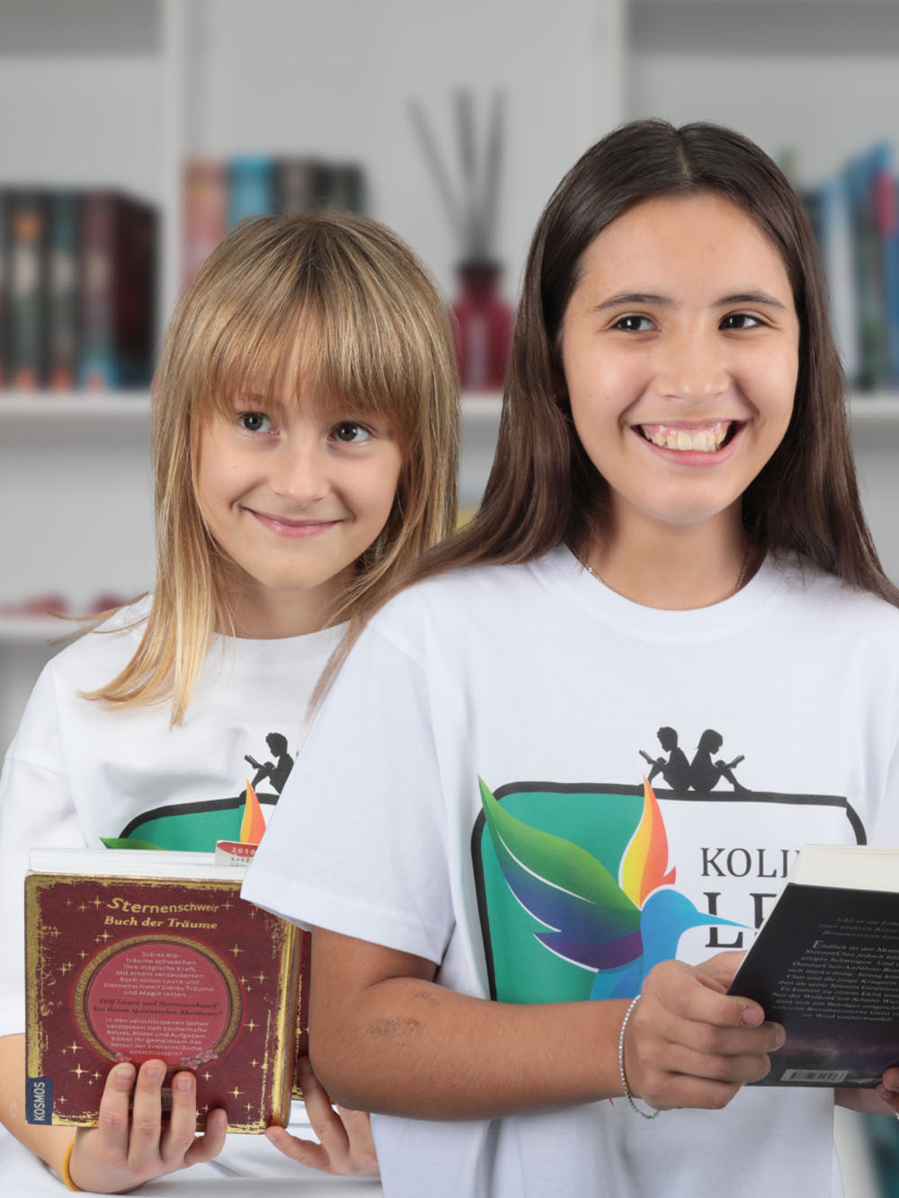 Kinder von Kolibris Leseecke mit Büchern